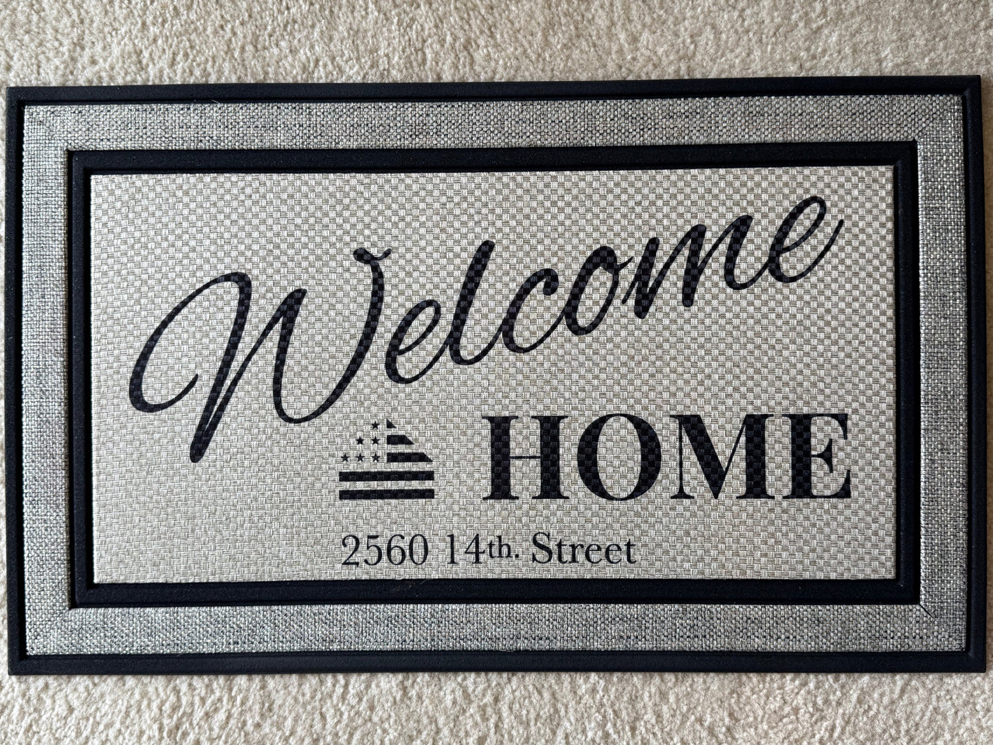 Custom Door Mat Rubber Non-Slip Indoor Outdoor (18 in. x 30 in.)