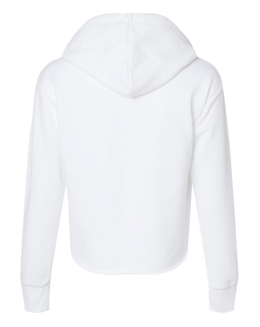 Next Level Women's Laguna Sueded Raw Edge Crop Hoodie Sweatshirt - 9384