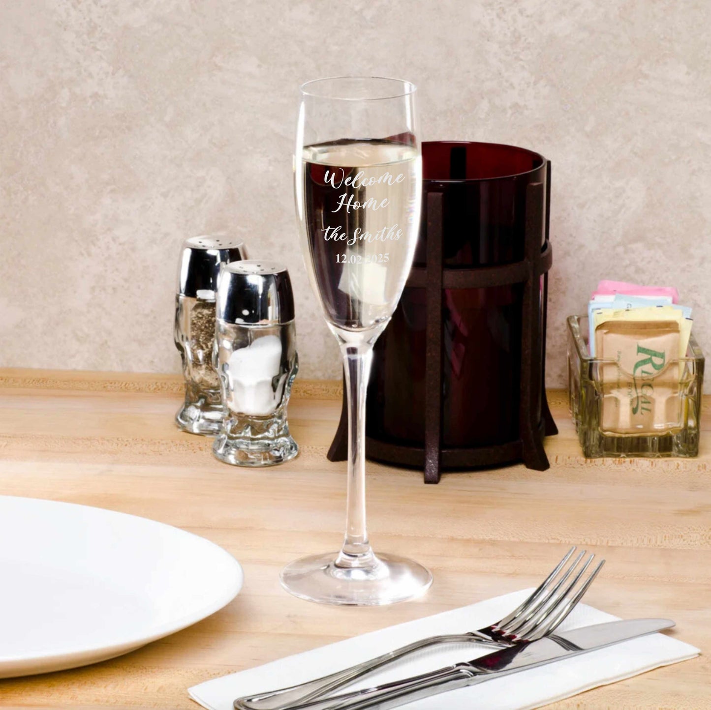 Pair of Champagne Glasses (Chef & Sommelier)