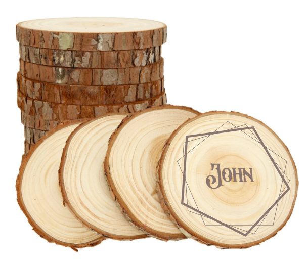 Natural Wood Coasters (Set of 6)