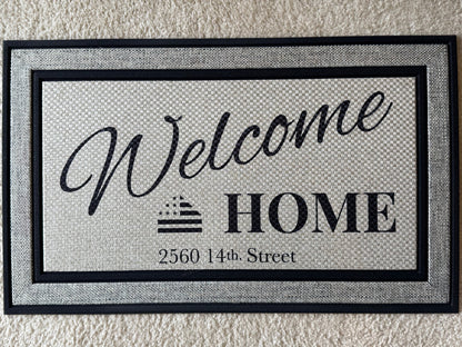 Custom Door Mat Rubber Non-Slip Indoor Outdoor (18 in. x 30 in.)