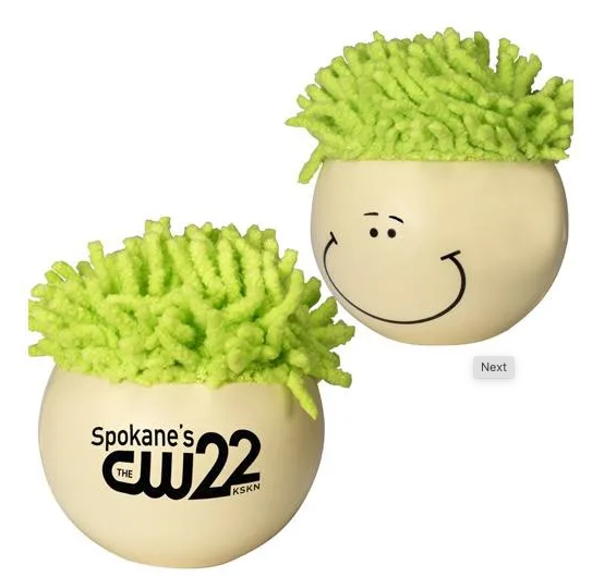 Custom MopTopper Stress Reliever - Lime Green Hair