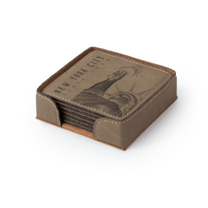 Faux Leather Coasters (Set of 4)