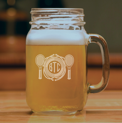 Acopa Rustic Charm 16 oz. Customizable Drinking Jar / Mason Jar with Handle (12/case)